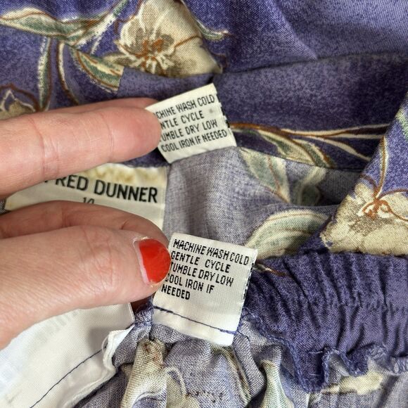 Vtg 90s Faux Wrap Midi Skirt Matching Set 14 Purple Floral Vacation Granny Artsy - Picture 14 of 15